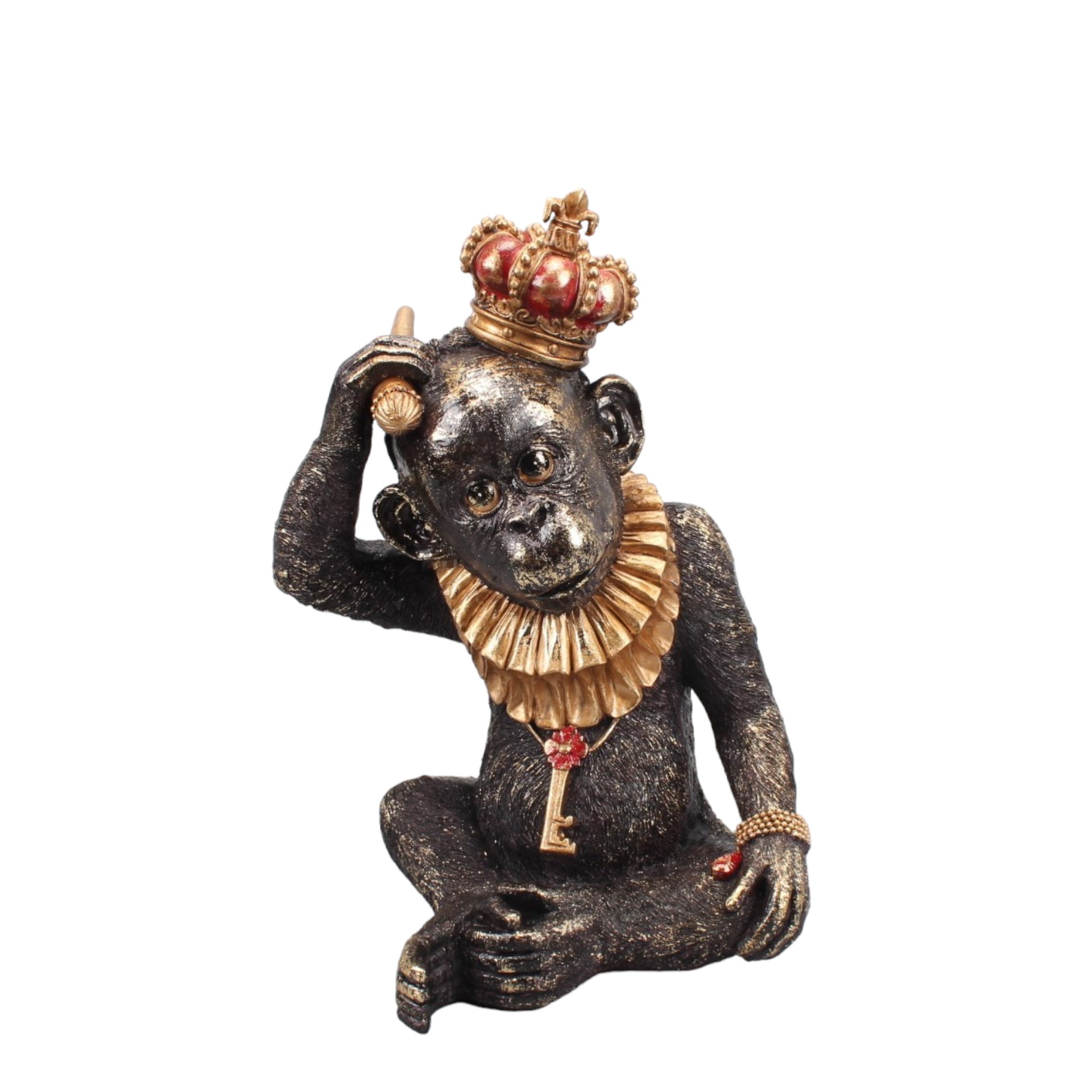 Darstellung von RP Affe kratzend m. roter Krone