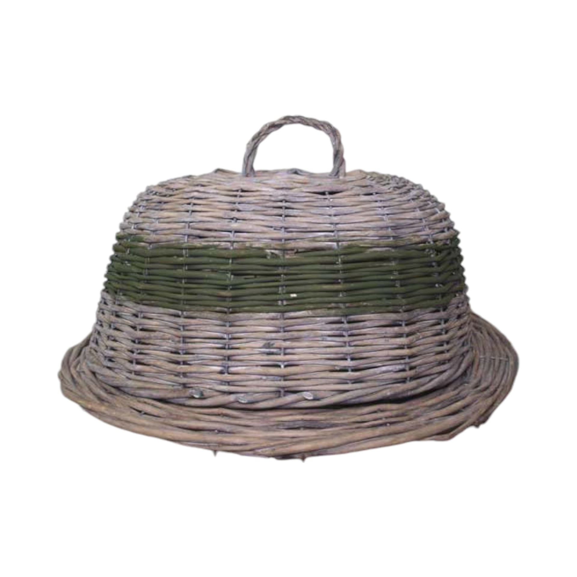 Darstellung von RP Obstschale mit Deckel grüne Borte