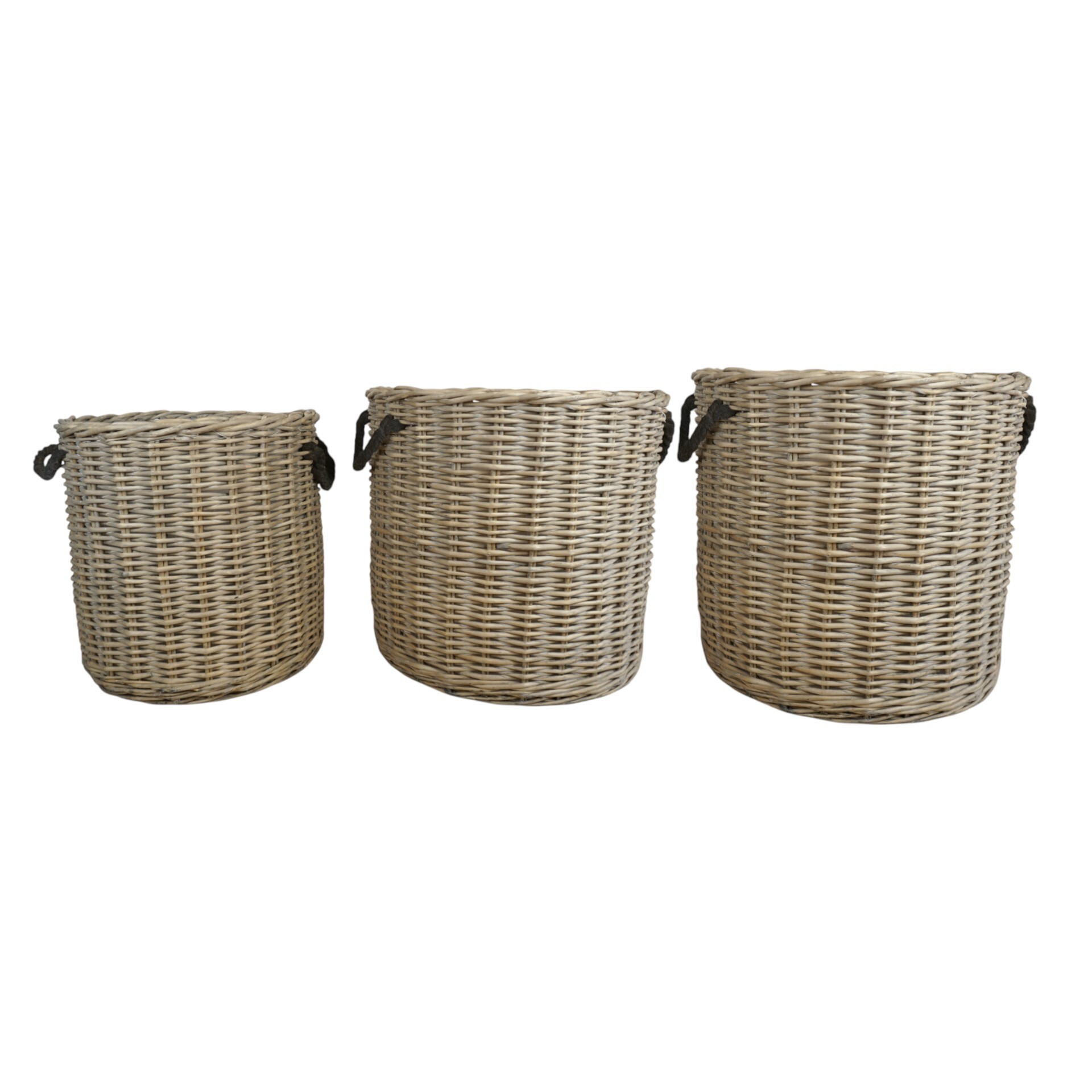 Darstellung von XXL Körbe 3tlg. rund m. Seilgriffe