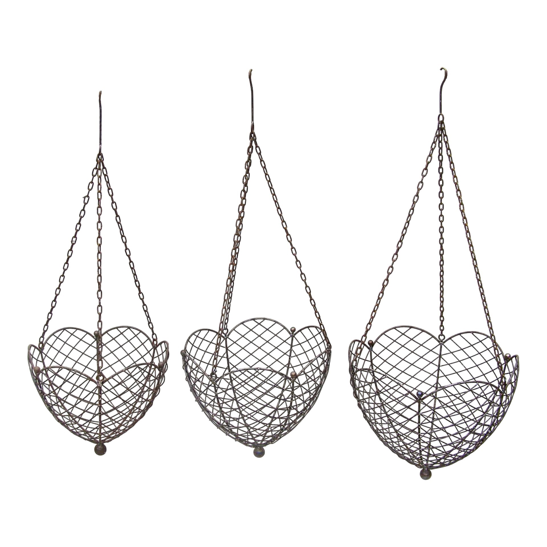 Darstellung von Hängekörbe 3tlg. Blatt m. Kette