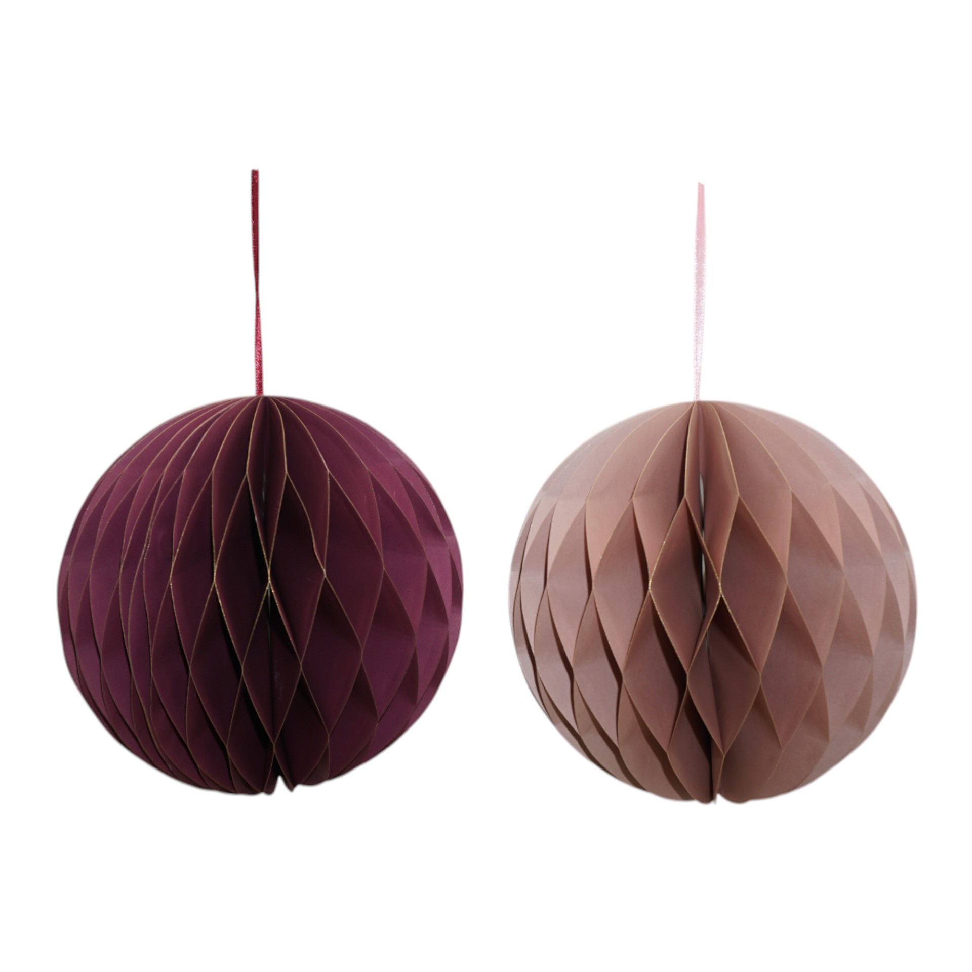 Darstellung von Papierkugel mittel purple/ pink sortiert mit Hänger