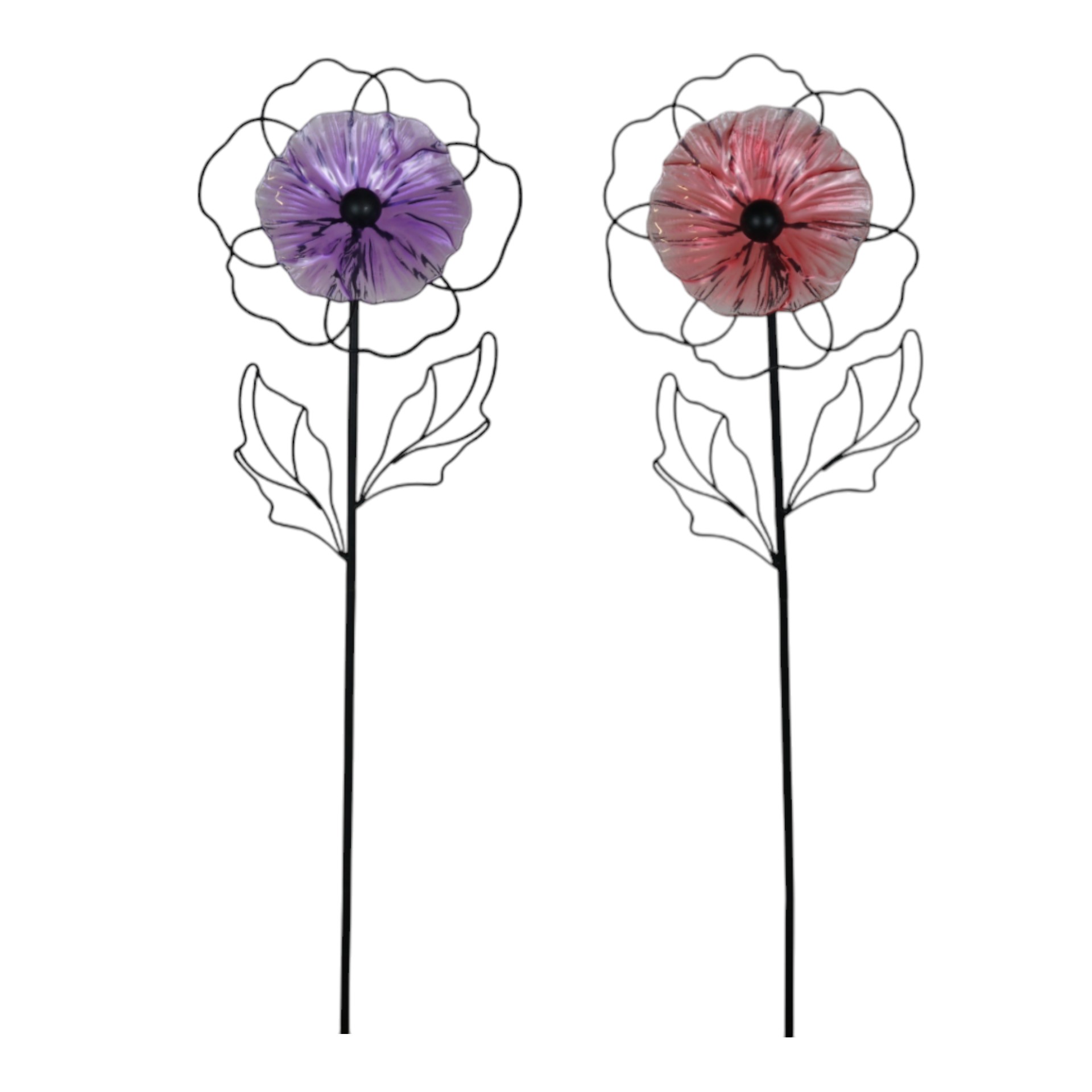 Darstellung von Drahtblume Glas mehrfarbig a. Stab 2-fach sort.