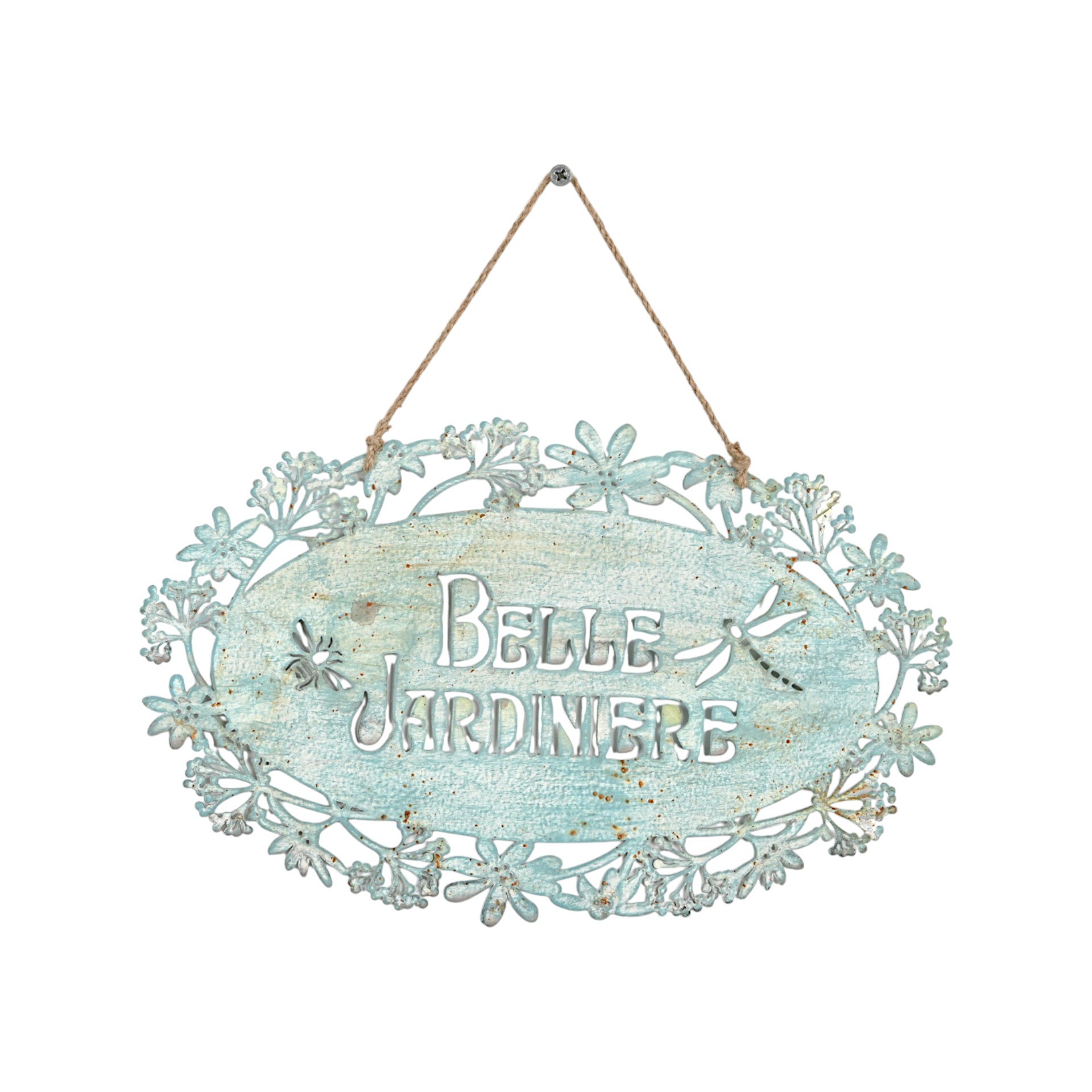 Darstellung von Schild Belle Jardiniere antikgrün lovely