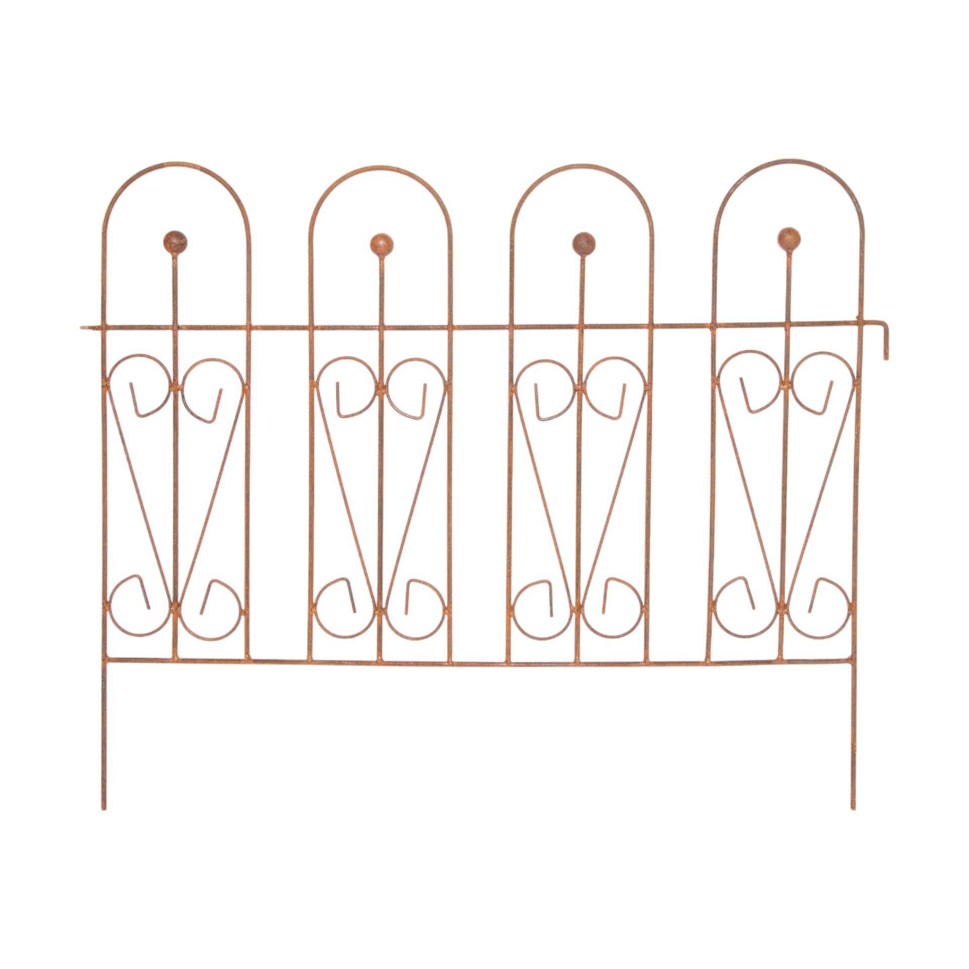 Darstellung von Zaunstecker gerade mit 4 Kugeln