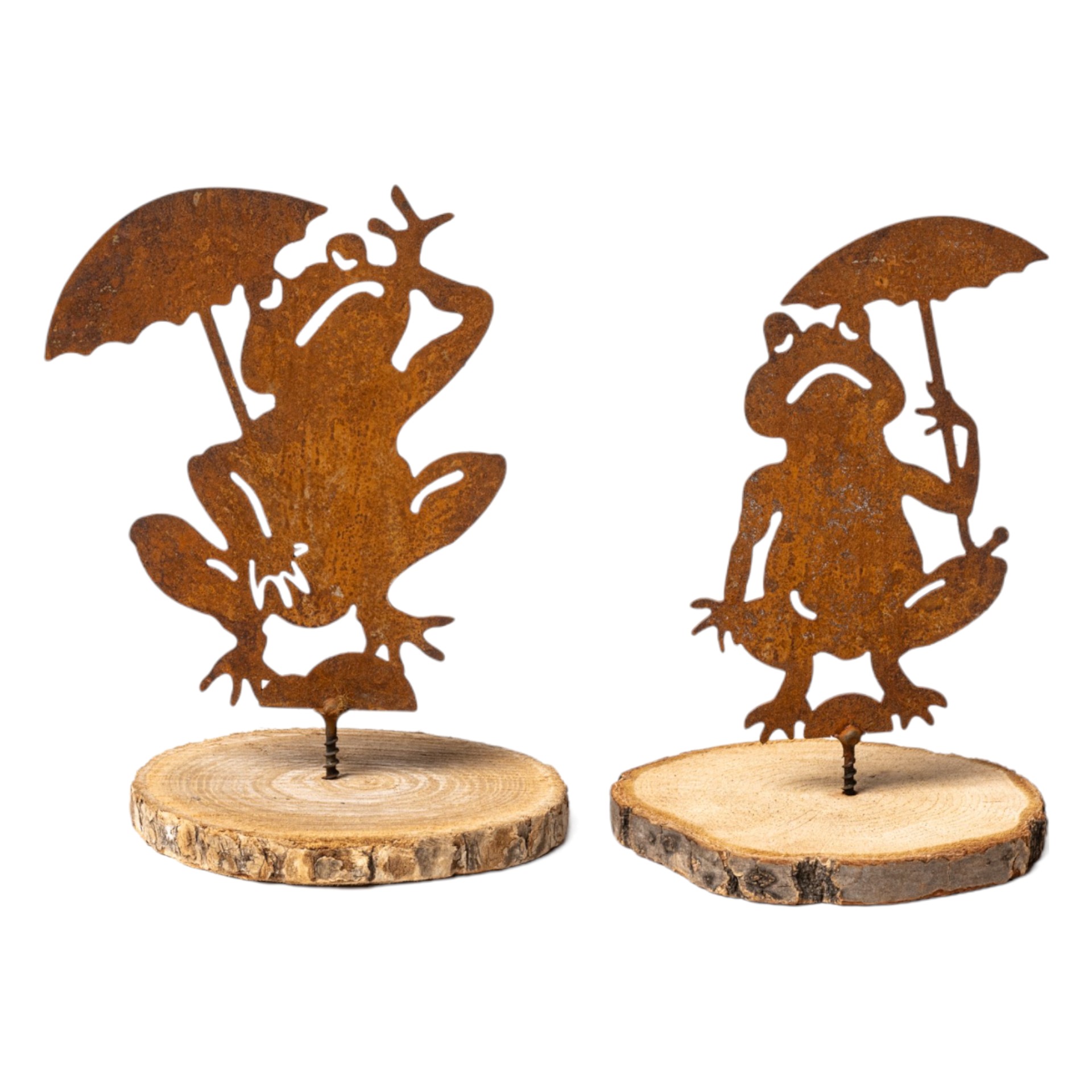 Darstellung von Frosch mit Schirm sortiert m. Dorn