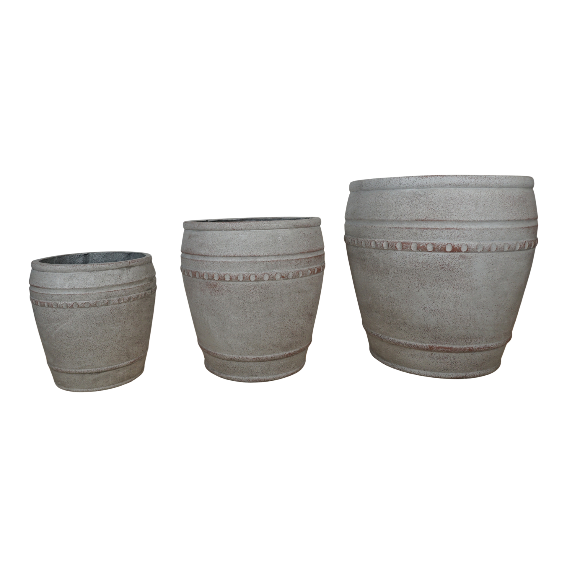 Darstellung von Zementtöpfe 3tlg. grey mamba konisch