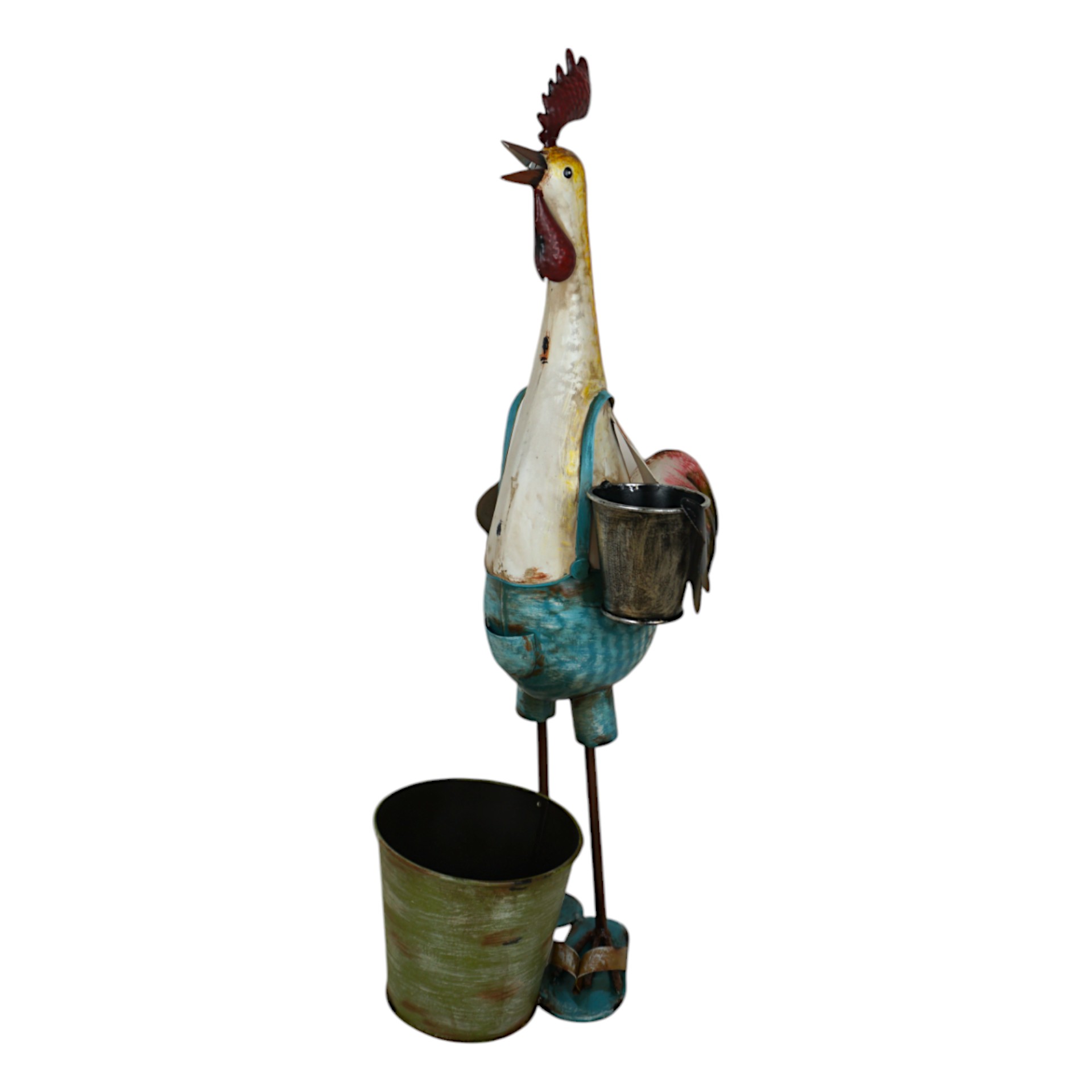 Darstellung von Hahn stehend m. Topf