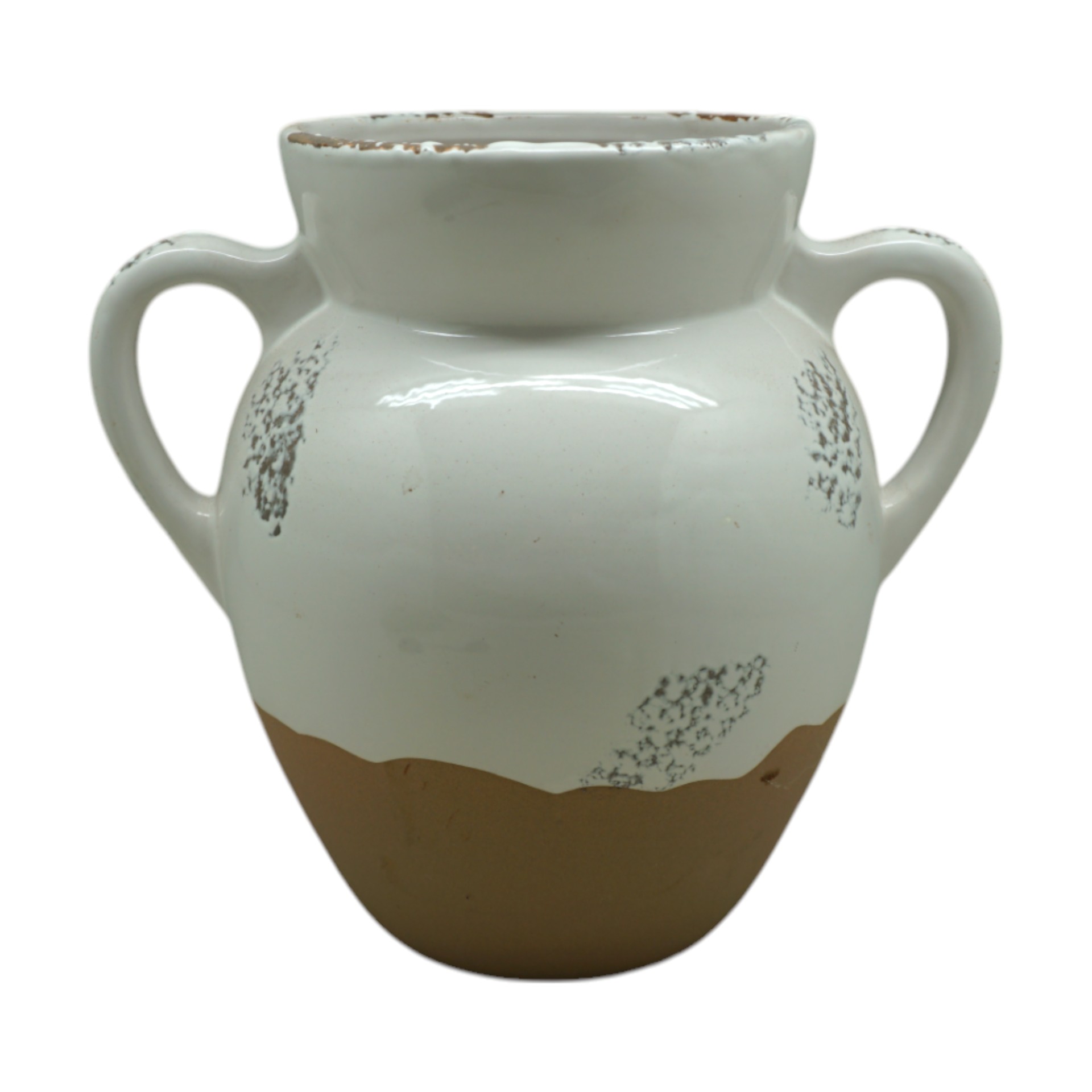 Darstellung von RP Henkelvase gross m. Rand braun