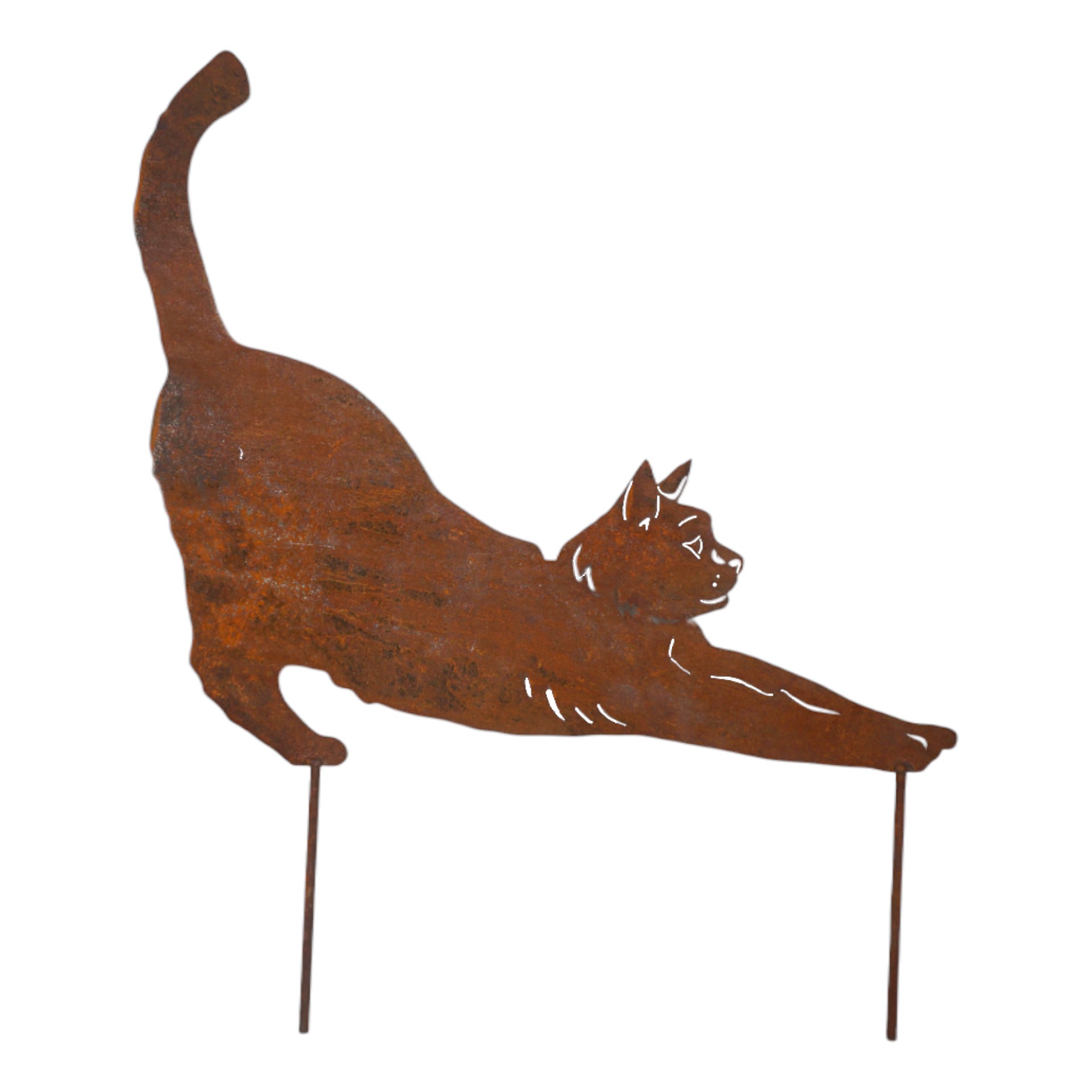 Darstellung von reckende Katze gross 2 Stäbe