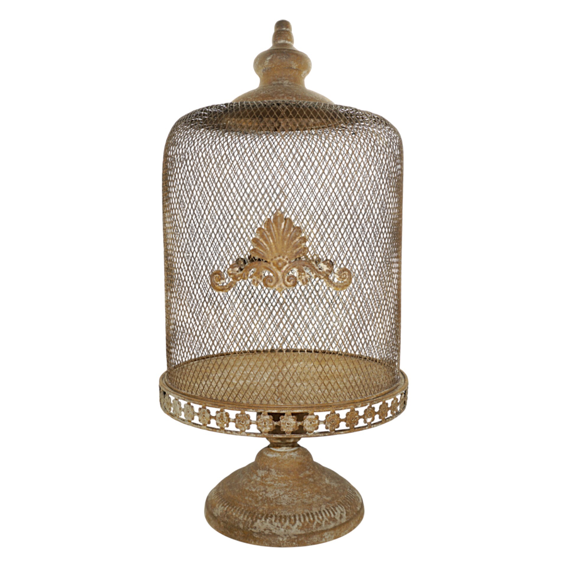 Darstellung von Teller a. Fuss gross m. Glocke senf