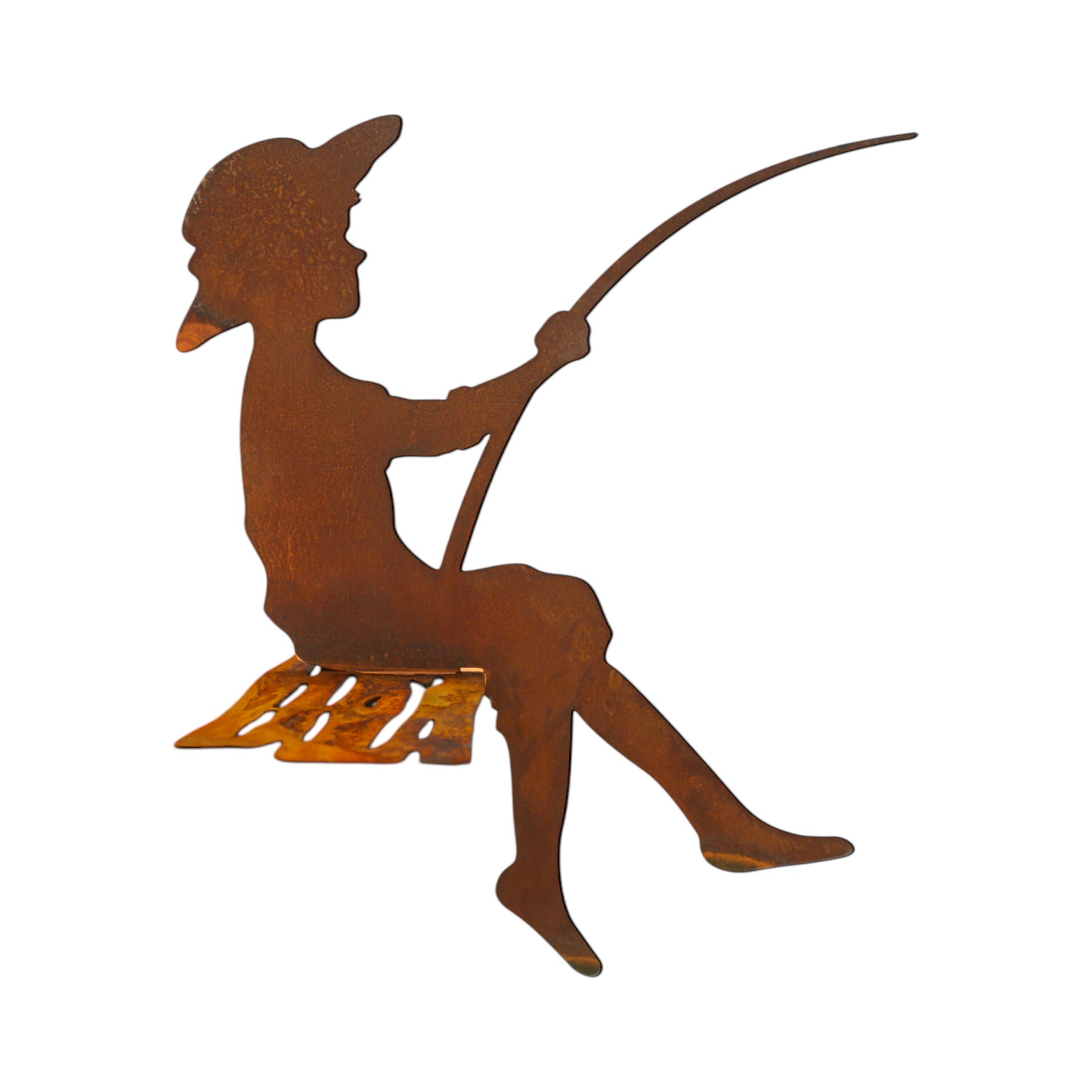 Darstellung von sitzendes Junge mit Angel