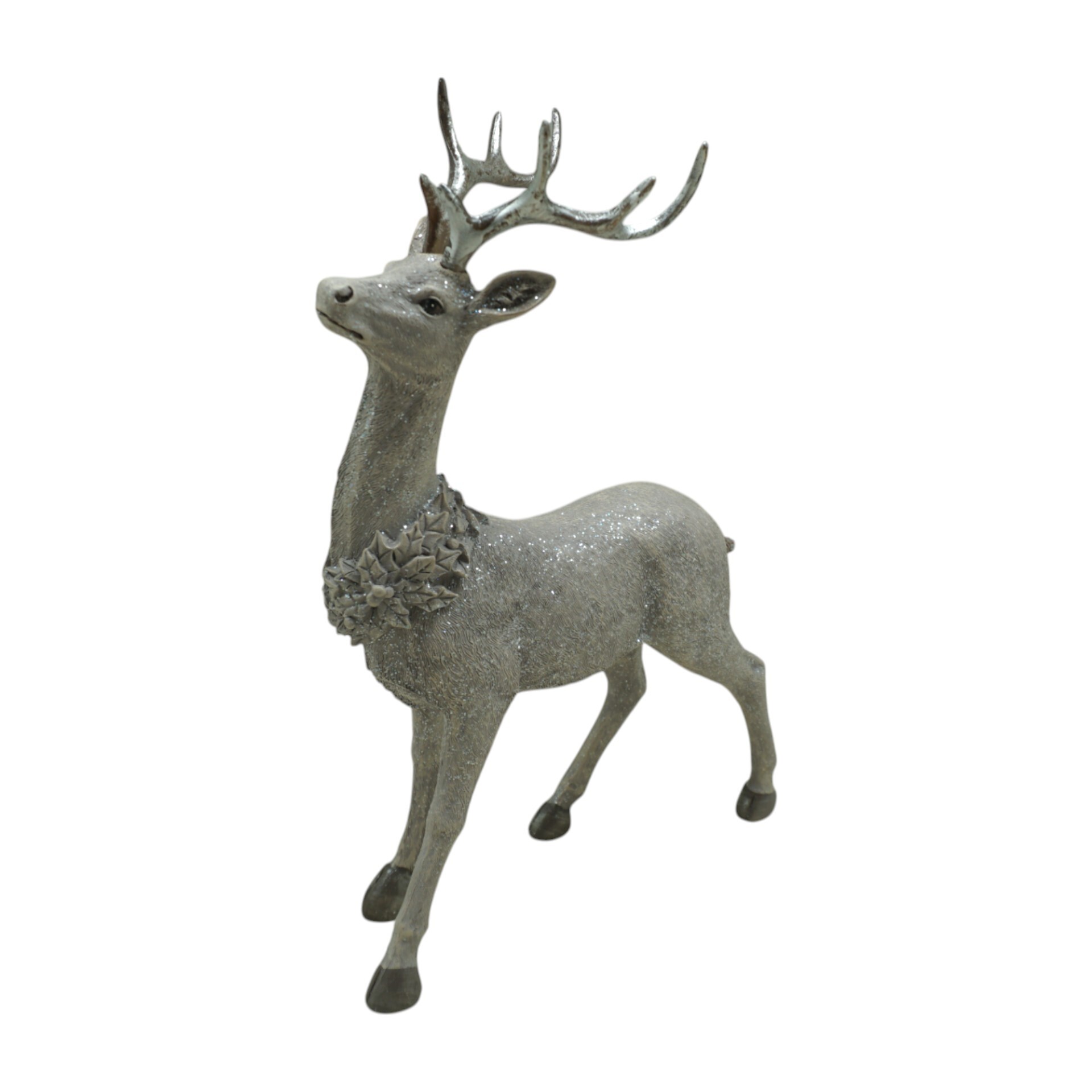 Darstellung von stehender Hirsch grau/silber