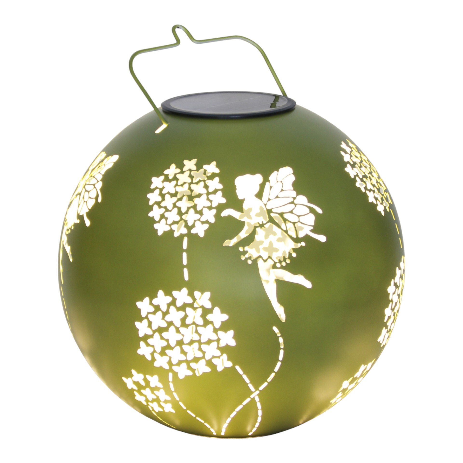 Darstellung von Solarkugel gross sort. 2 Designs grün/hellbau