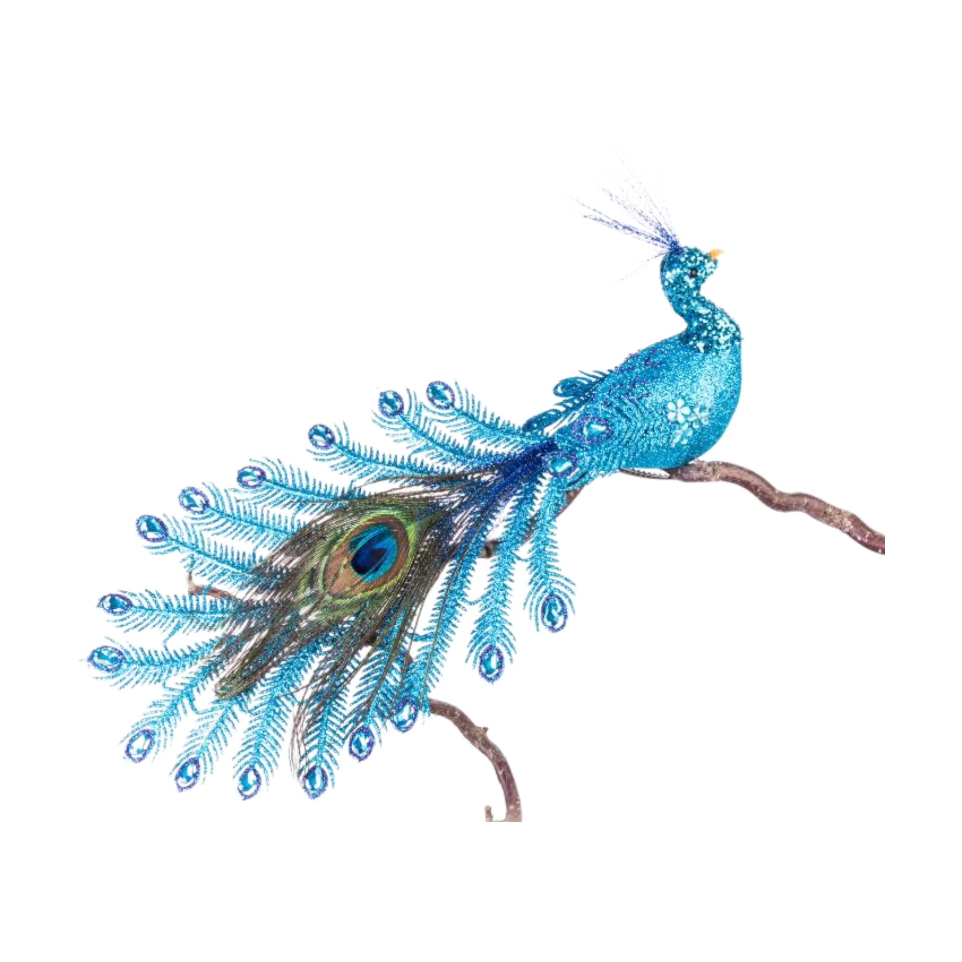 Darstellung von Vogel mittel blau m. Clip l= 30 cm