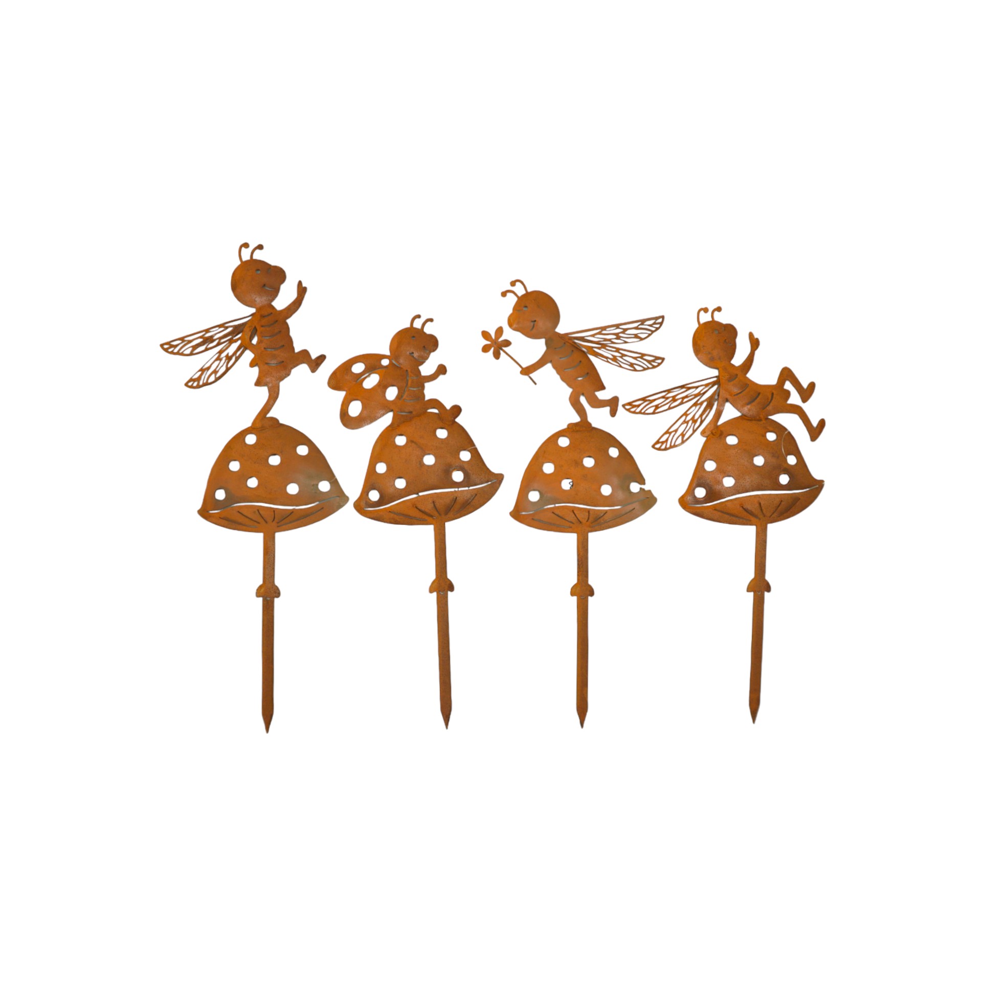 Darstellung von Bienen Pin a. Pilze 4 fach.gr. sortiert