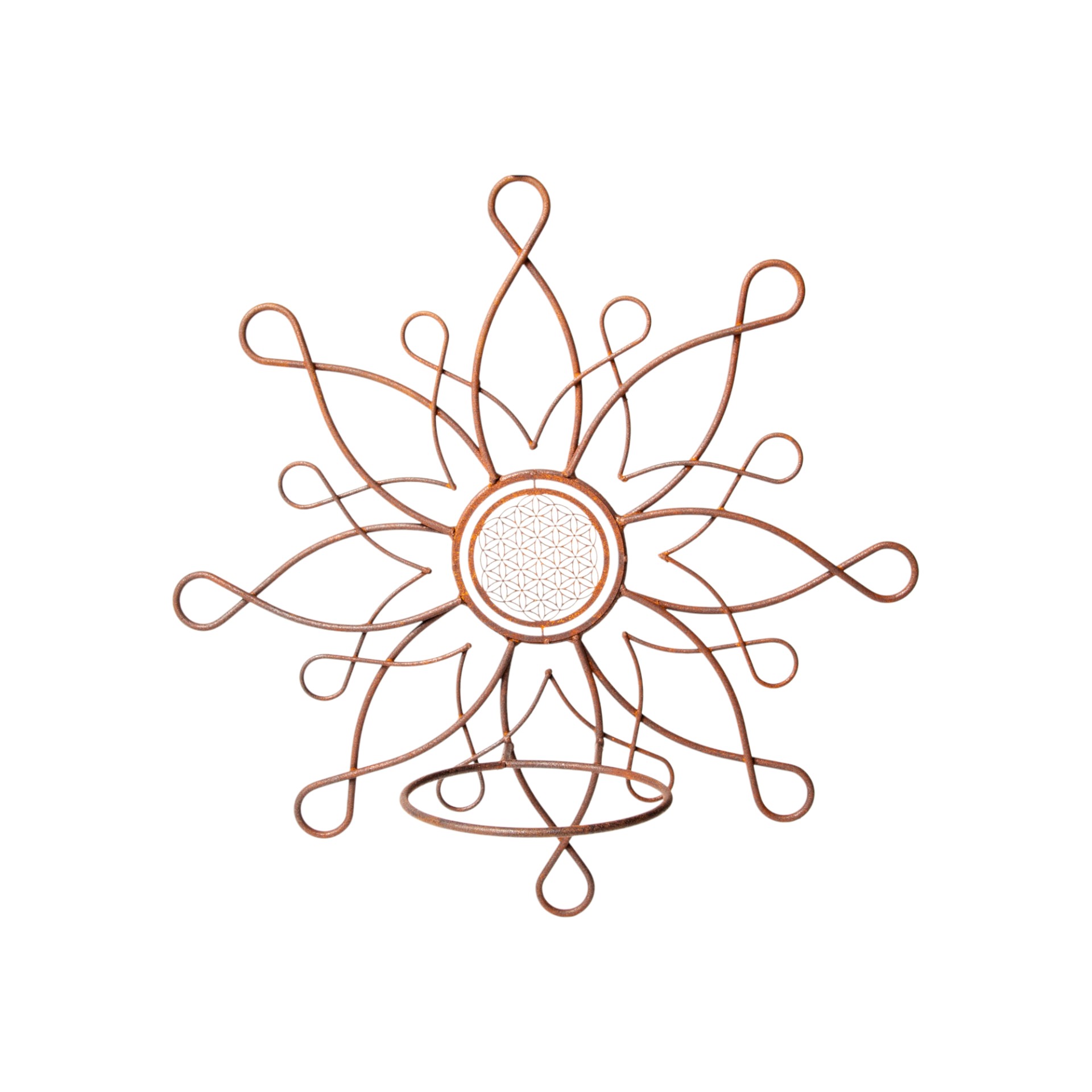 Darstellung von RP Drahtsonne mit Ring Mandalamotiv für Schale 21-er