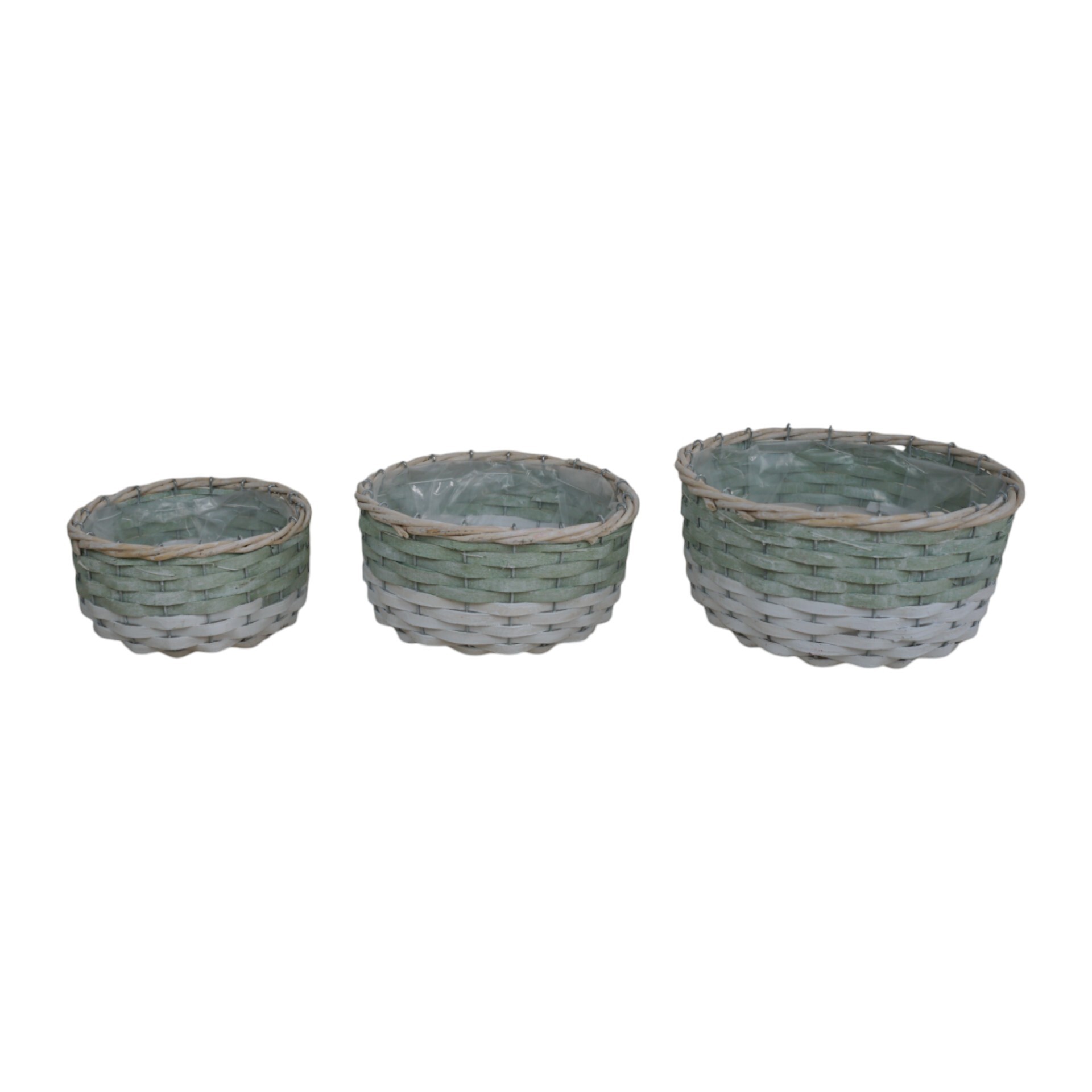 Darstellung von Korbset rund 3tlg. grün