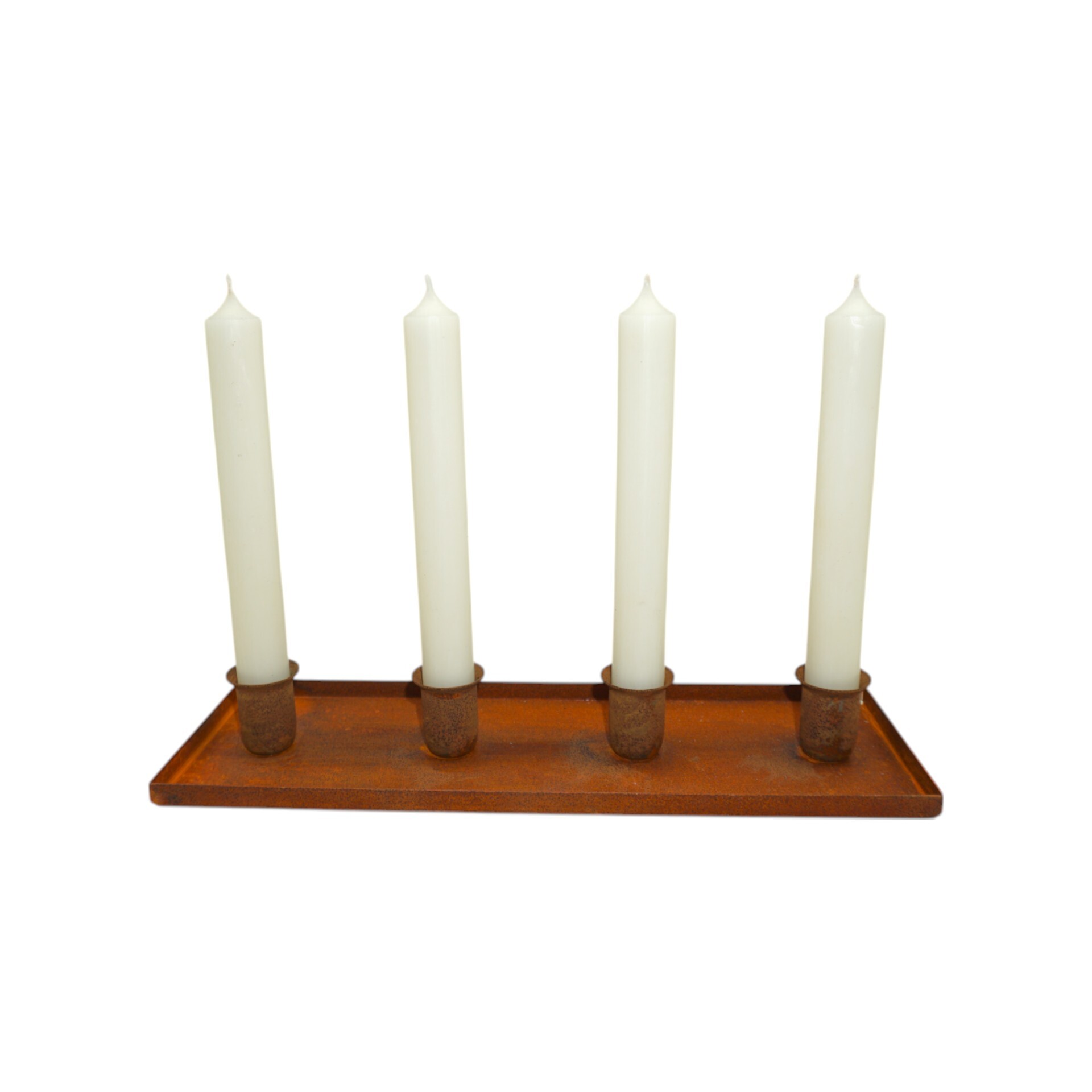 Darstellung von Kerzenteller für 4 Kerzen 4 Höhen
