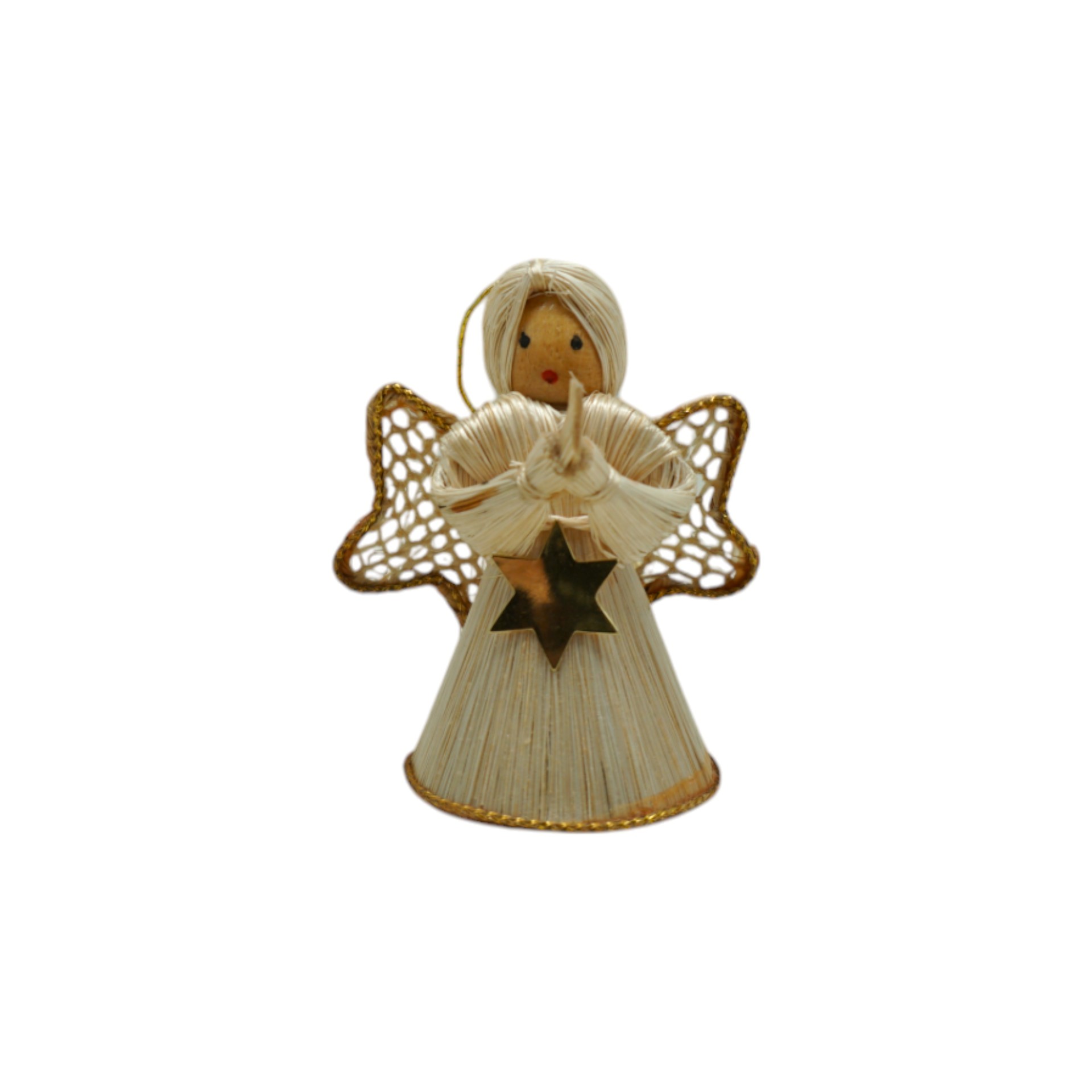 Darstellung von RP Sternchenengel m. Gesicht 5 cm gold mini