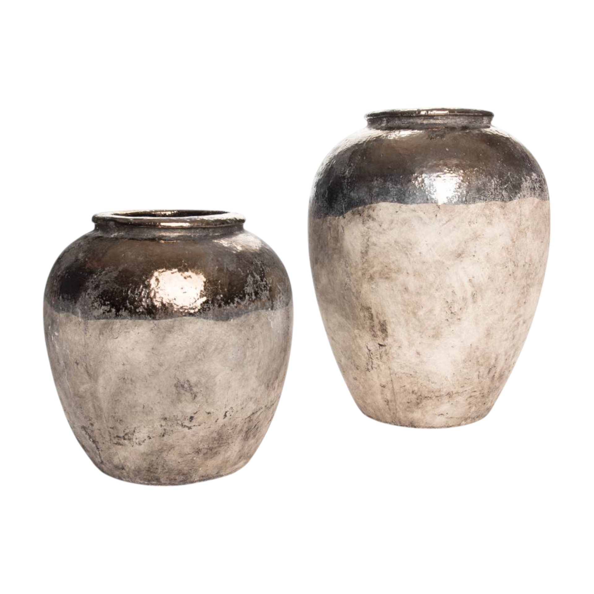 Darstellung von RP Topf bauchig goldschwarz/ natur mittel