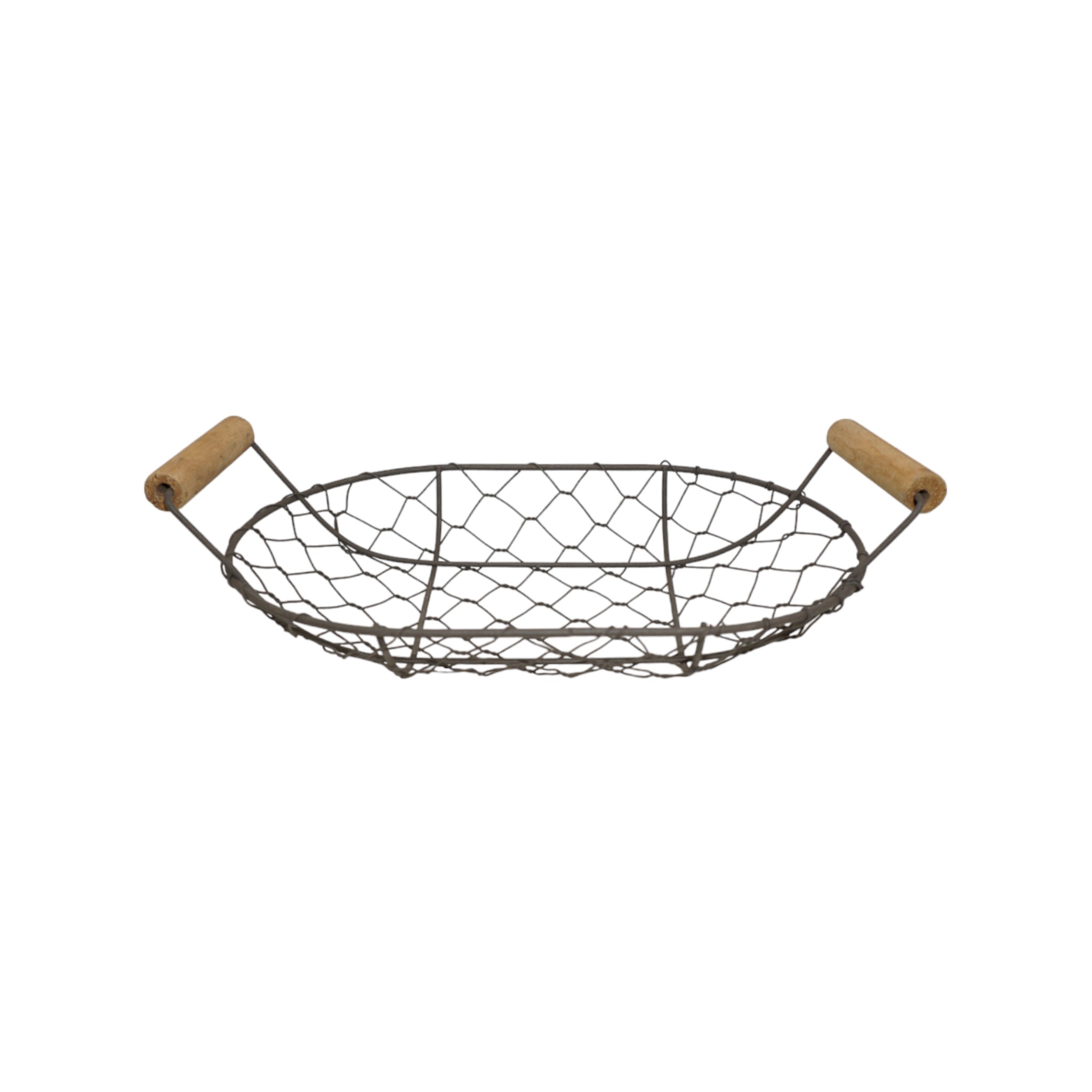 Darstellung von RP Schale oval flach mit 2 Holzgriffe