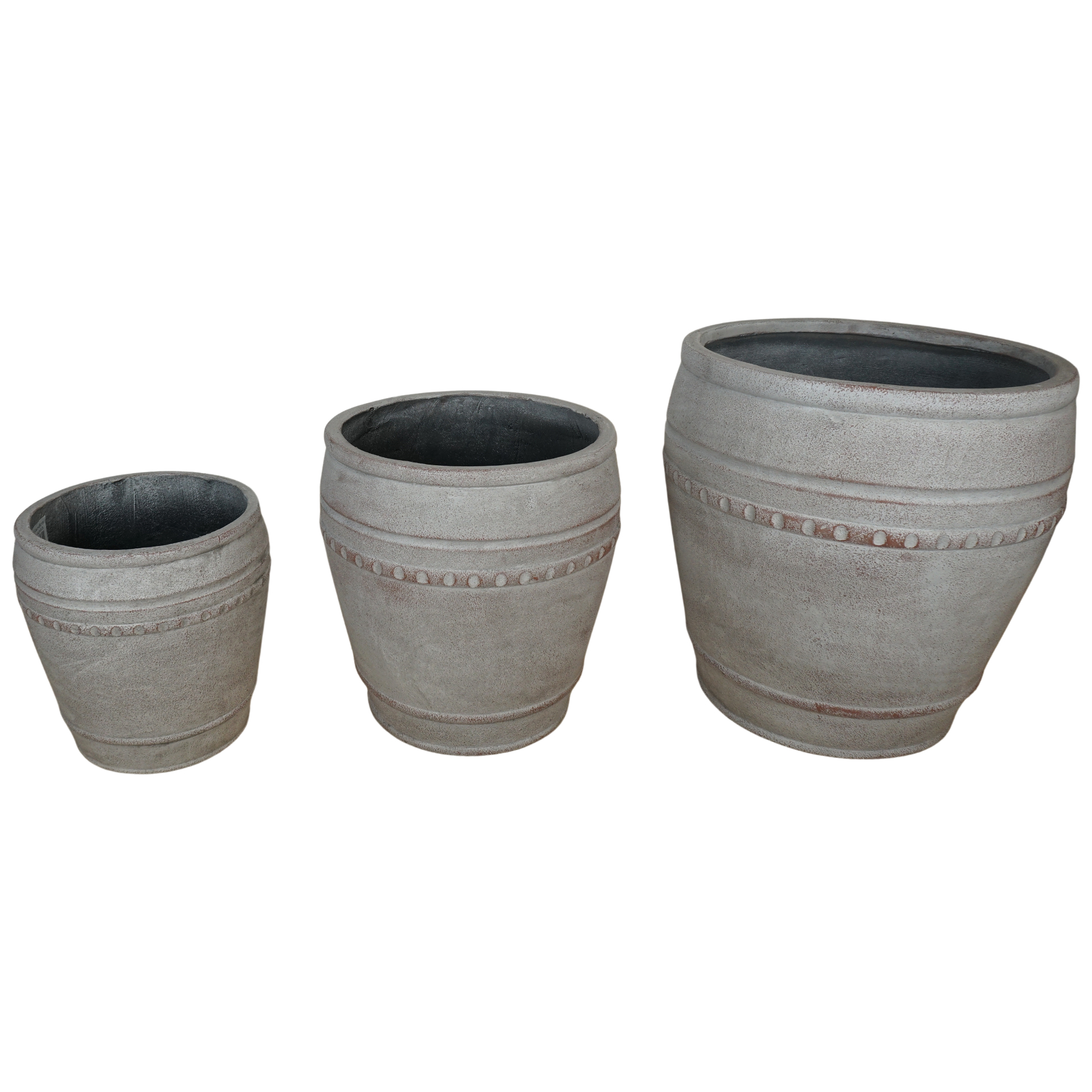 Darstellung von Zementtöpfe 3tlg. grey mamba konisch