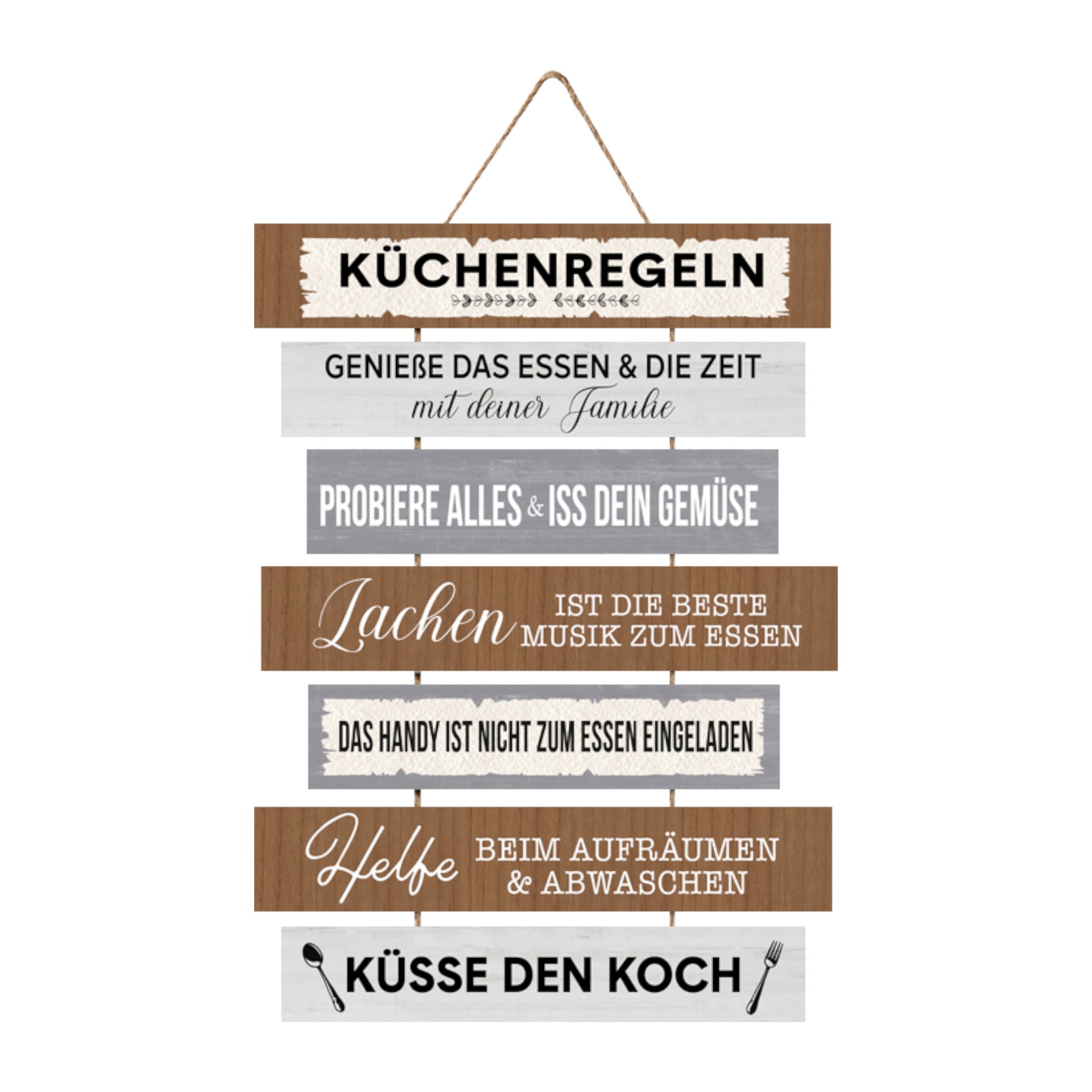 Darstellung von RP Holzschilder 7 Küchenregeln...