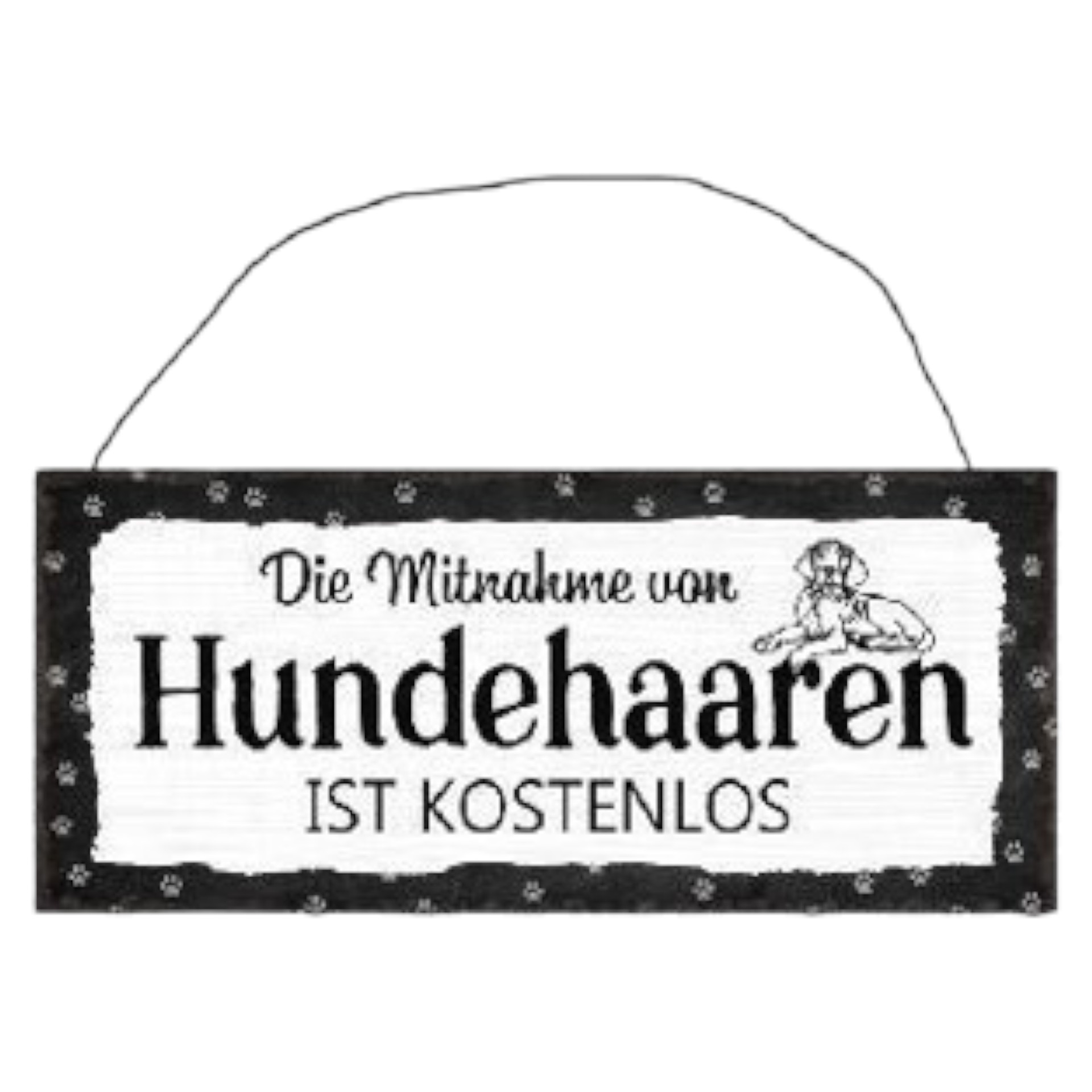 Darstellung von RP UV Schild „die Mitnahme von Hundehaaren...
