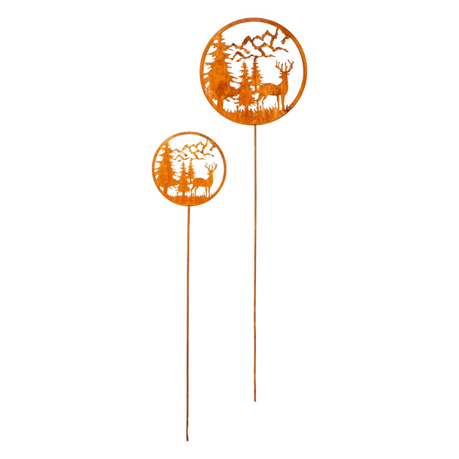 Darstellung von Stecker Hirsch mit Berge rund gross