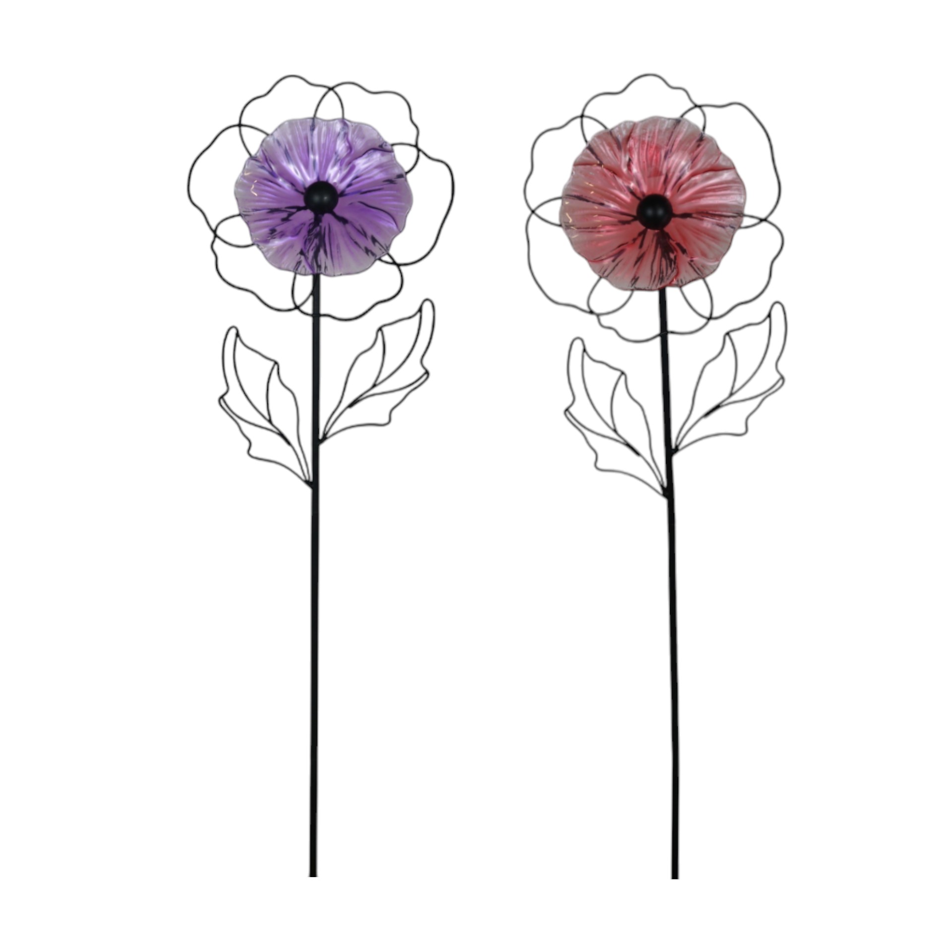 Darstellung von Drahtblume Glas mehrfarbig a. Stab 2-fach sort.