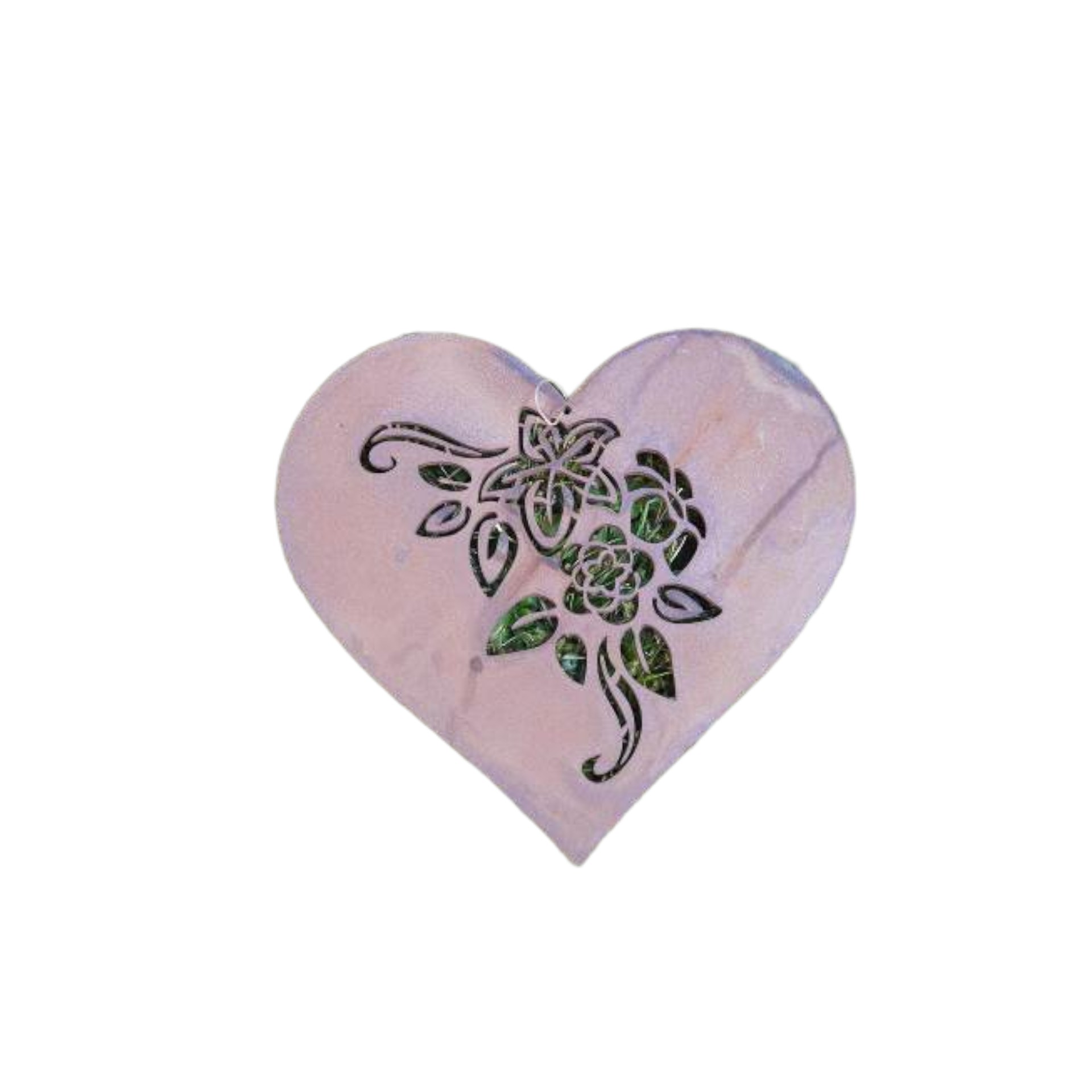 Darstellung von Herz z. Hängen Blumenmotiv