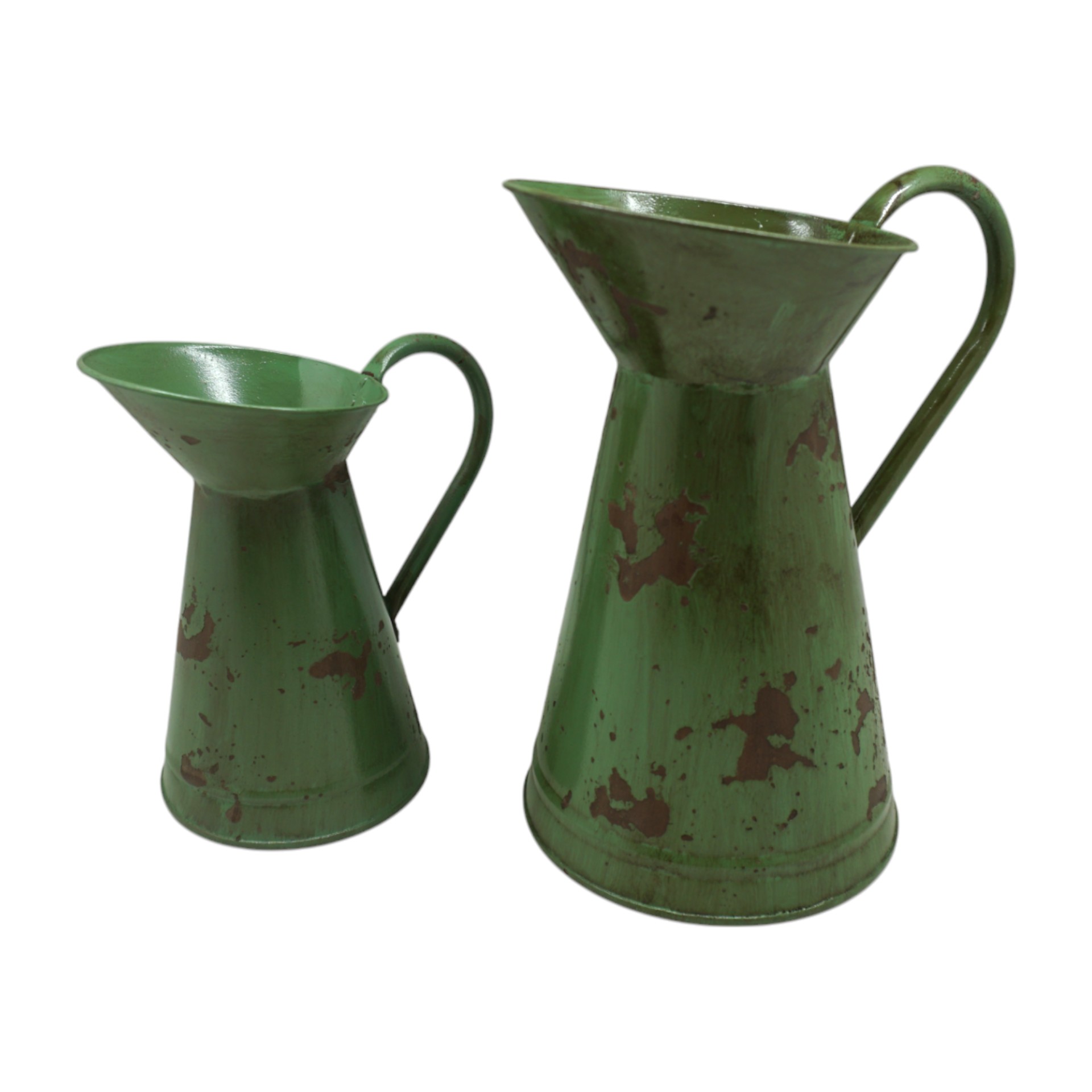 Darstellung von Kanne 1,1L verzinkt antikgrün klein