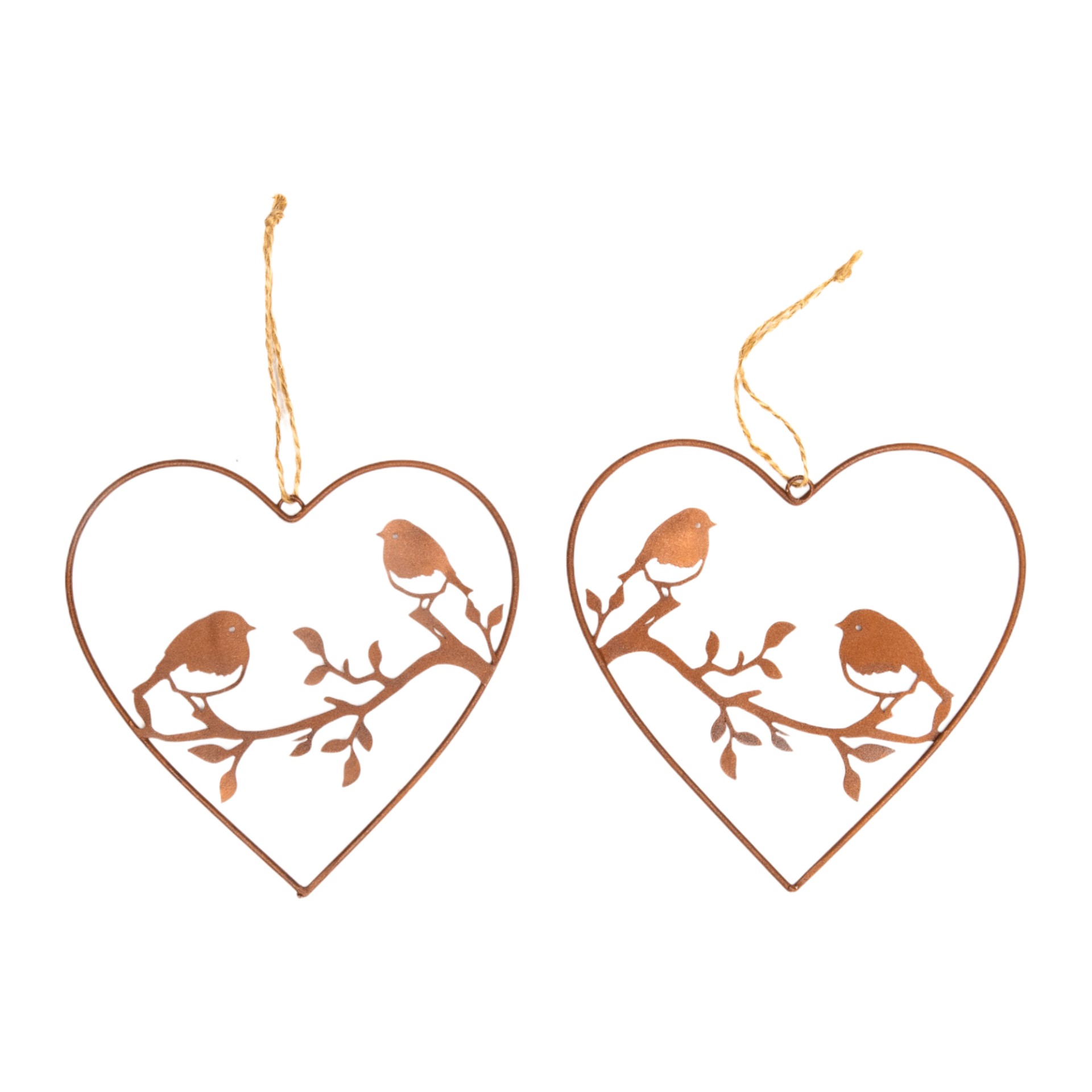 Darstellung von Herz mit Vogel sortiert, 16x16/24 cm