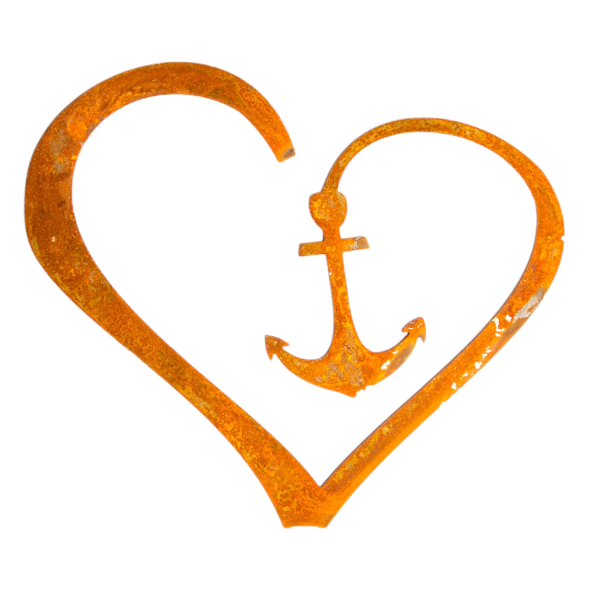 Darstellung von RP Herz mit Anker mit Dorn, 17x15,5/ 18 cm