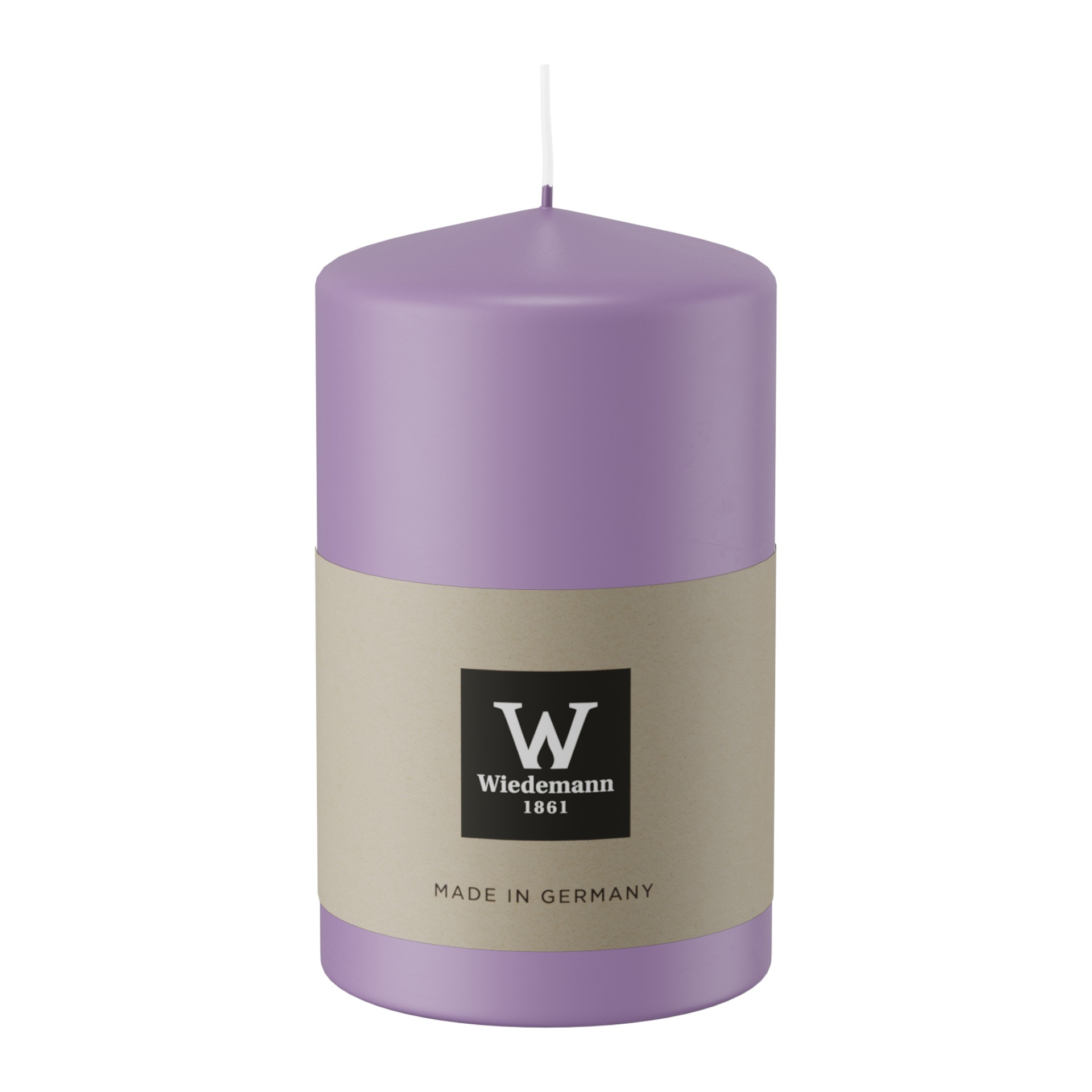 Darstellung von Stumpen Kerze 80x58 mit CELLO MAUVE