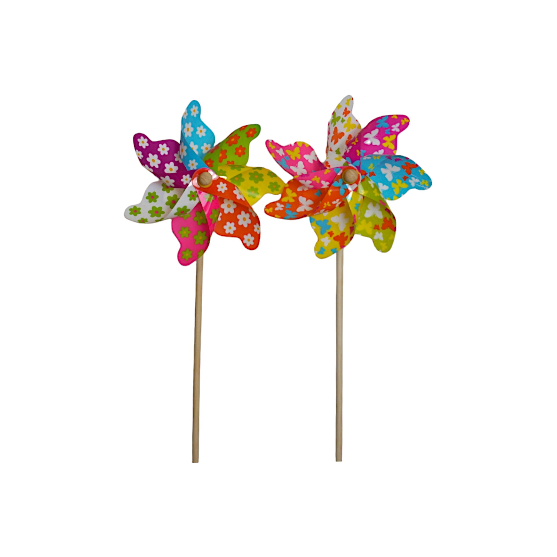 Darstellung von Blume/Schmetterling Propeller a. Holzstab sort. mittel