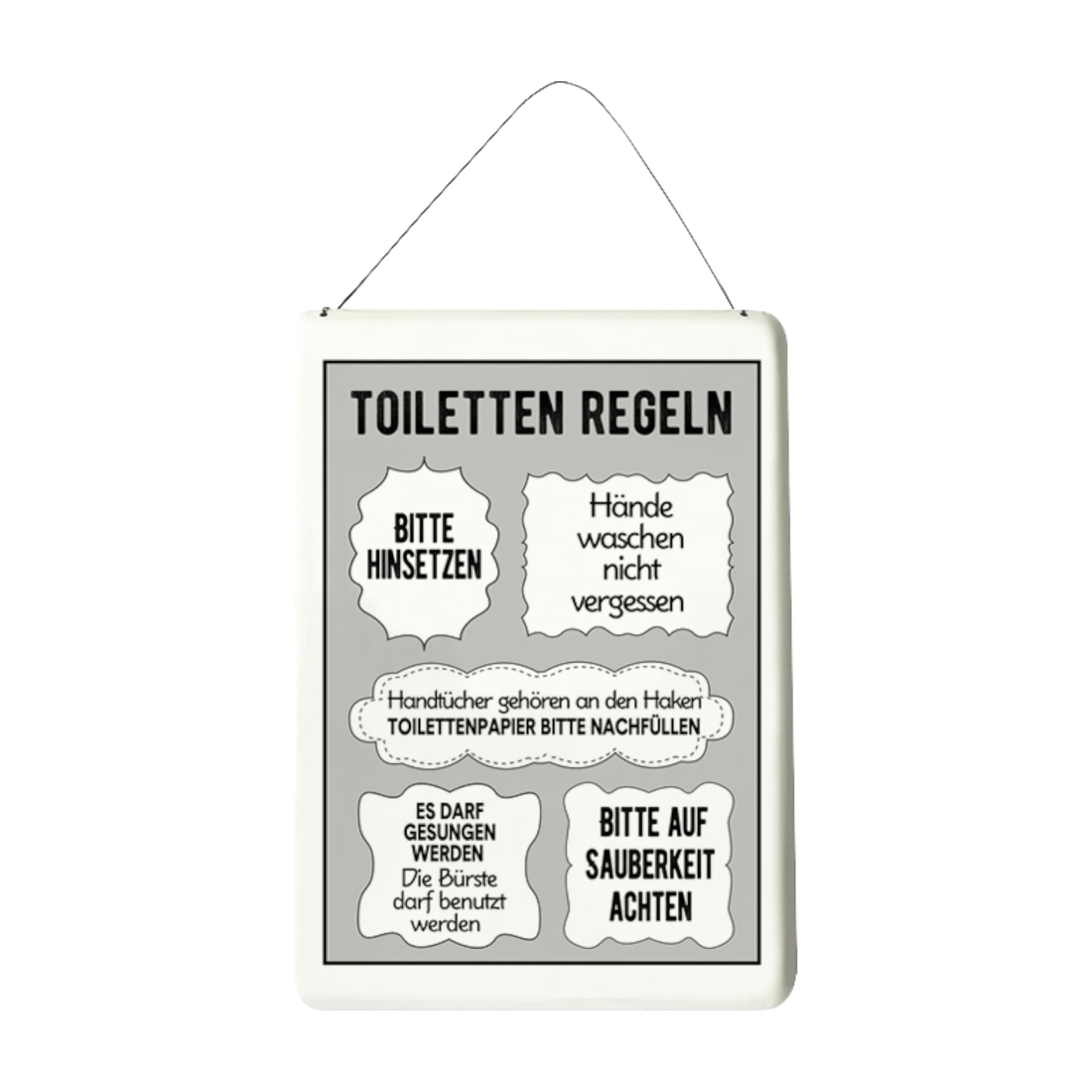 Darstellung von RP Metallschild Toiletten Regeln...